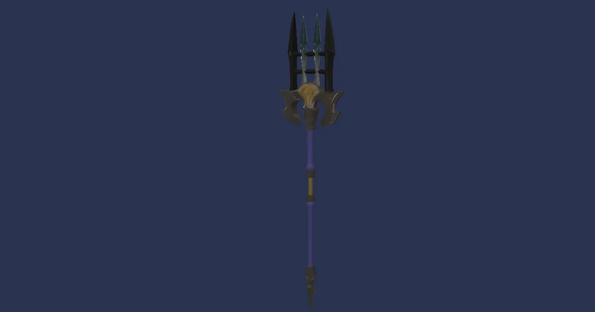 Rendu 3D de Fourche en titane