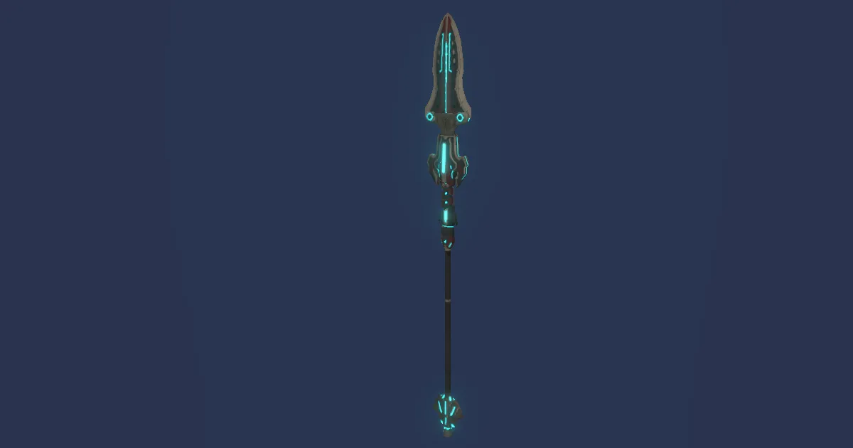 Augmented Scaevan Magitek Spear - 3D render