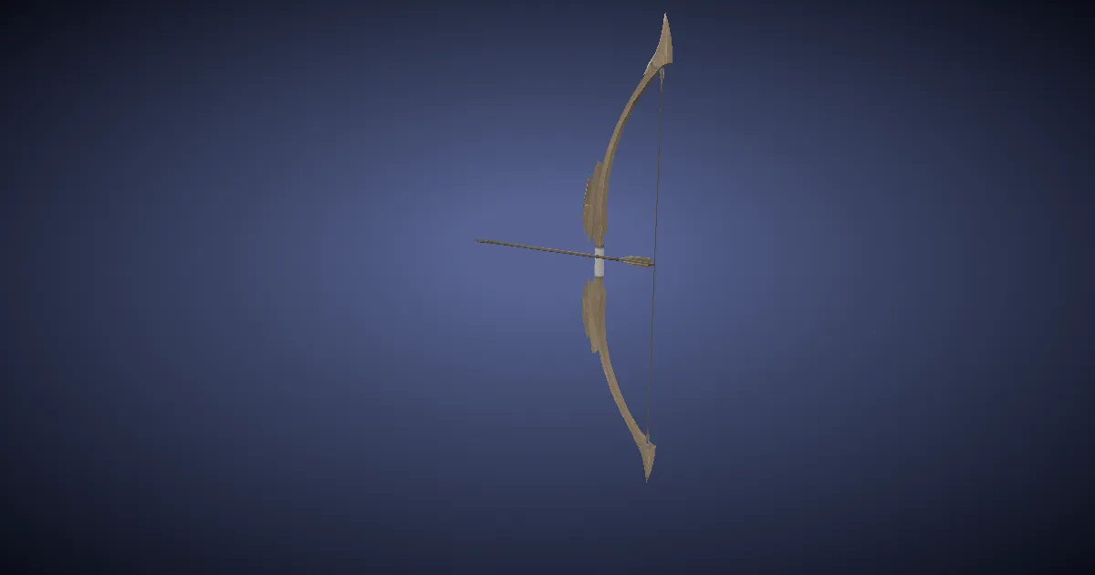 Elm Longbow - 3D render