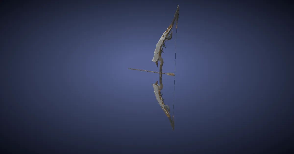 Rendu 3D de Arc composite en chêne