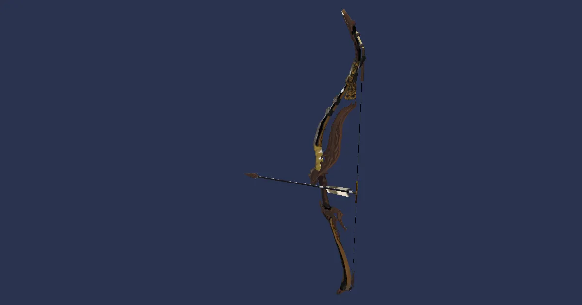 Augmented Black Willow Greatbow - 3D render