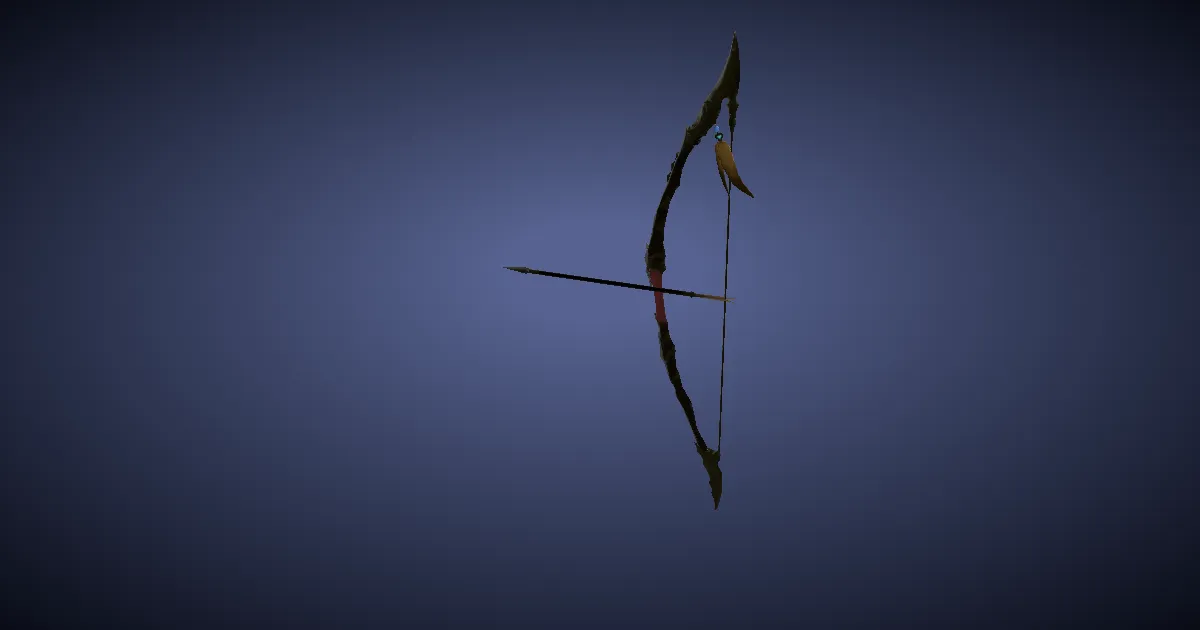 3D-Ansicht von Zelkoven-Langbogen