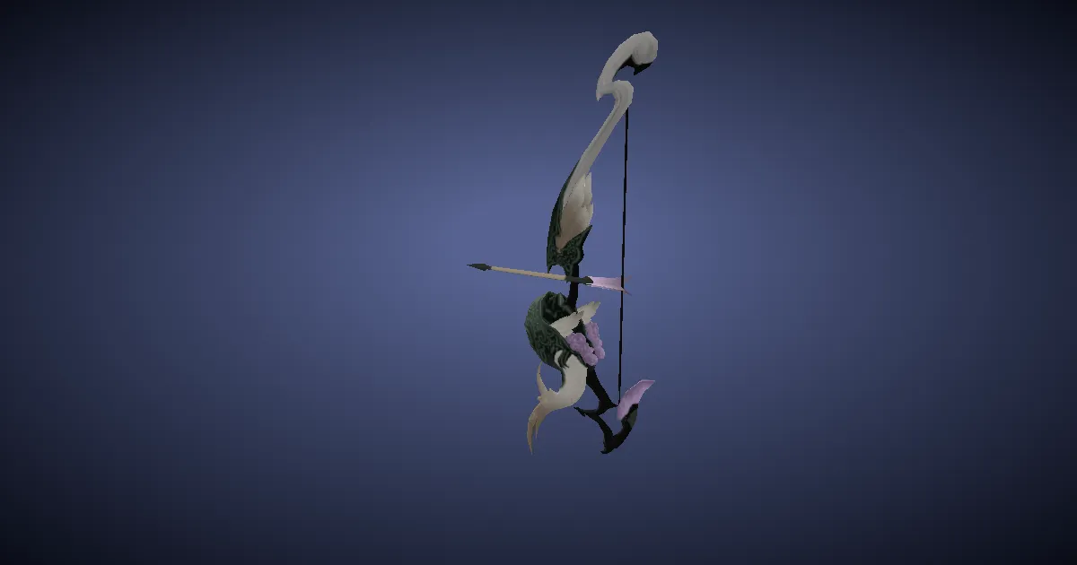 Horse Chestnut Longbow - 3D render