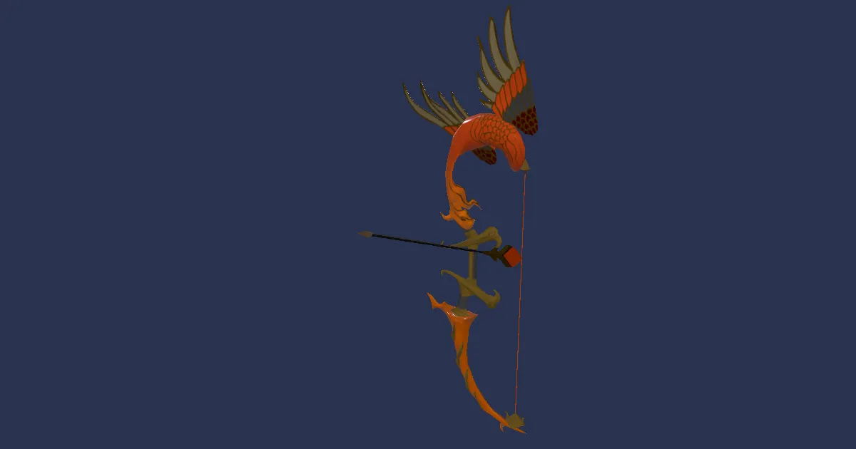 3D-Ansicht von Suzaku-Langbogen