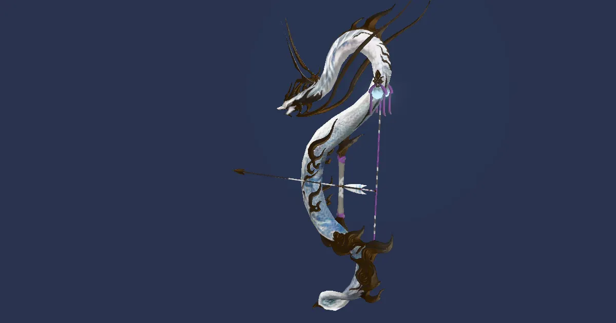 3D-Ansicht von Seiryu-Langbogen