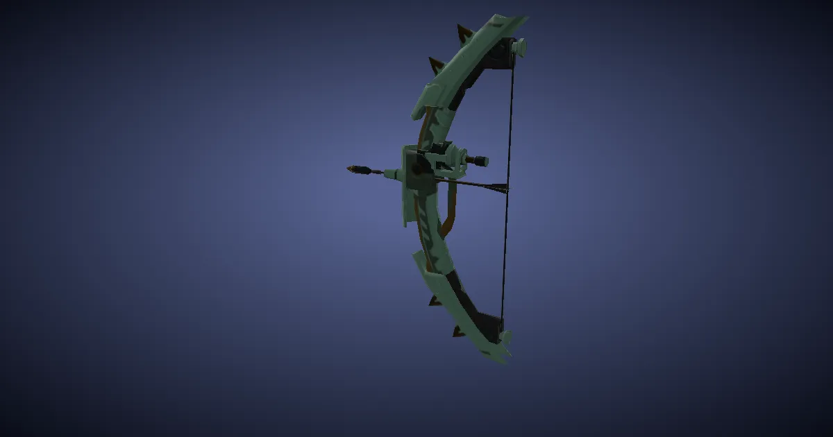 Dwarven Lignum Bow - 3D render