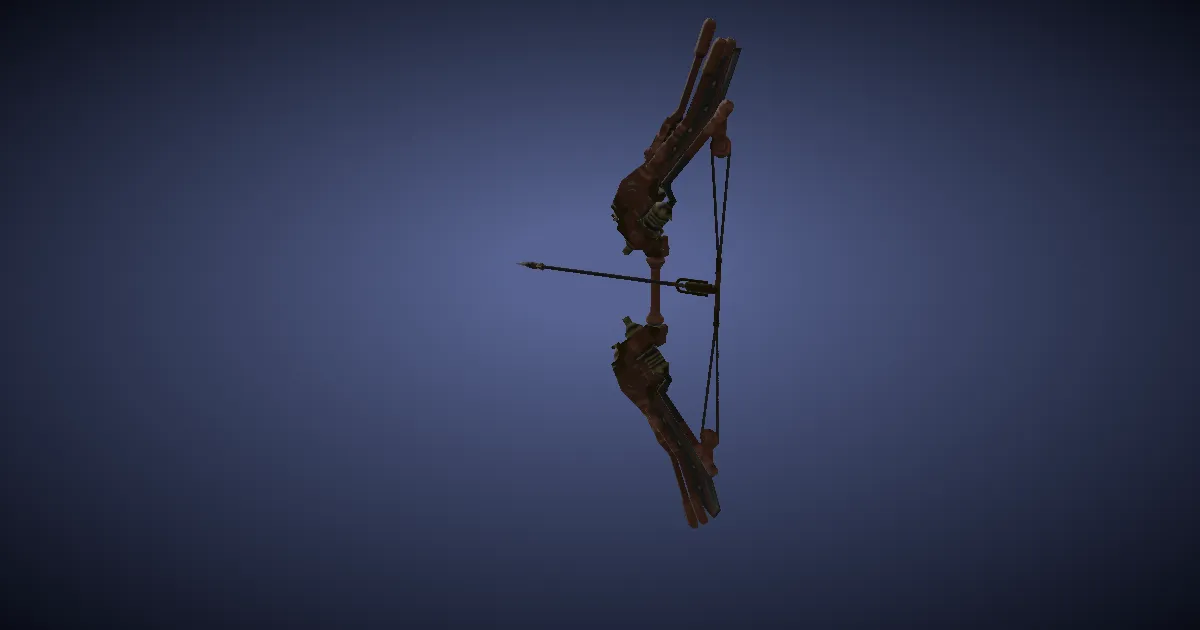 Rendu 3D de Arc magitek en bois d'intégral