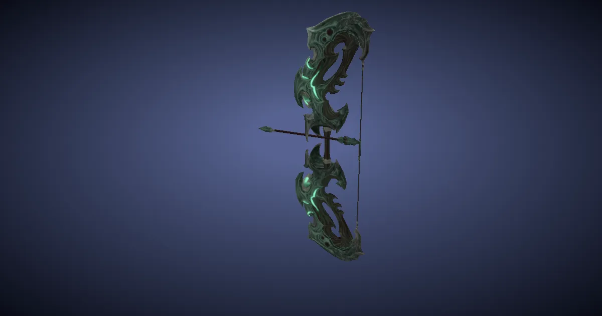 Rendu 3D de Arc long Smaragdus