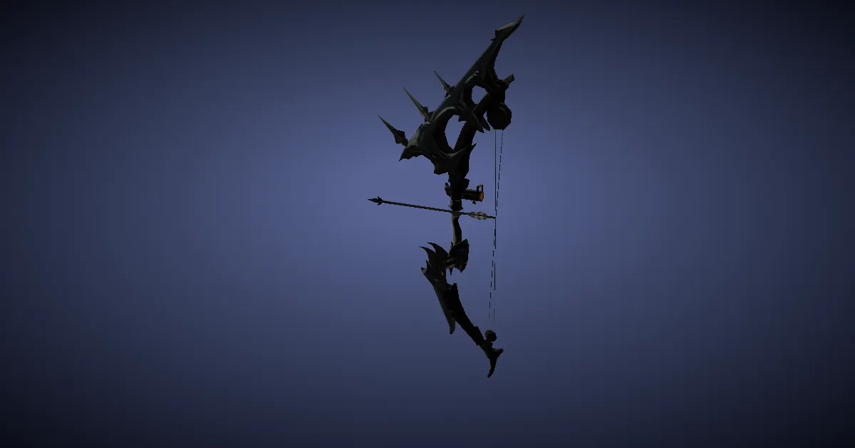 Beech Composite Bow - 3D render