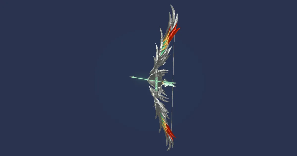 Quetzalli Longbow - 3D render
