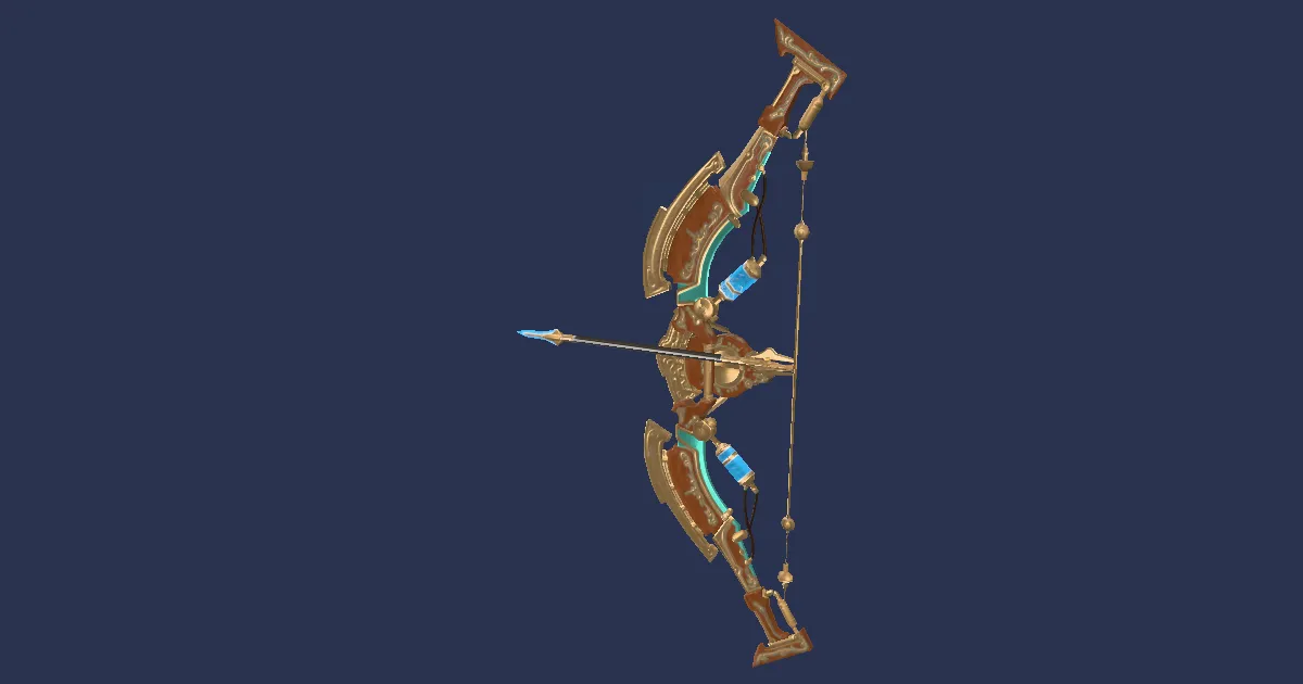 Bygone Brass Bow - 3D render