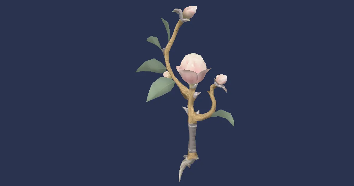 Budding Maple Wand - 3D render