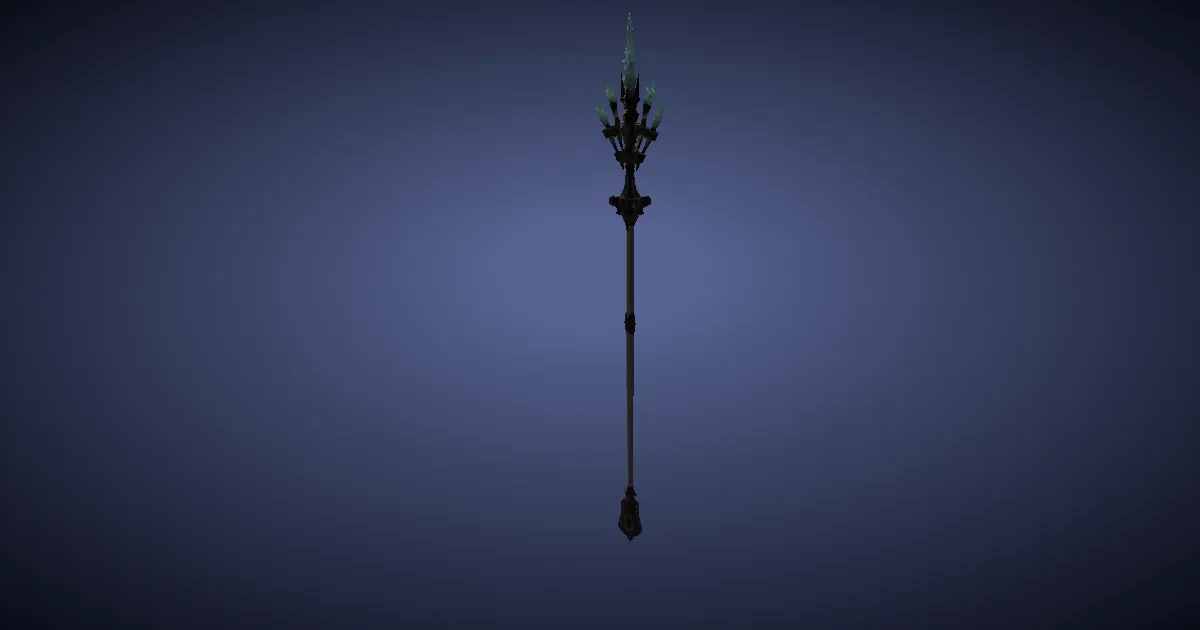 White Oak Cane - 3D render