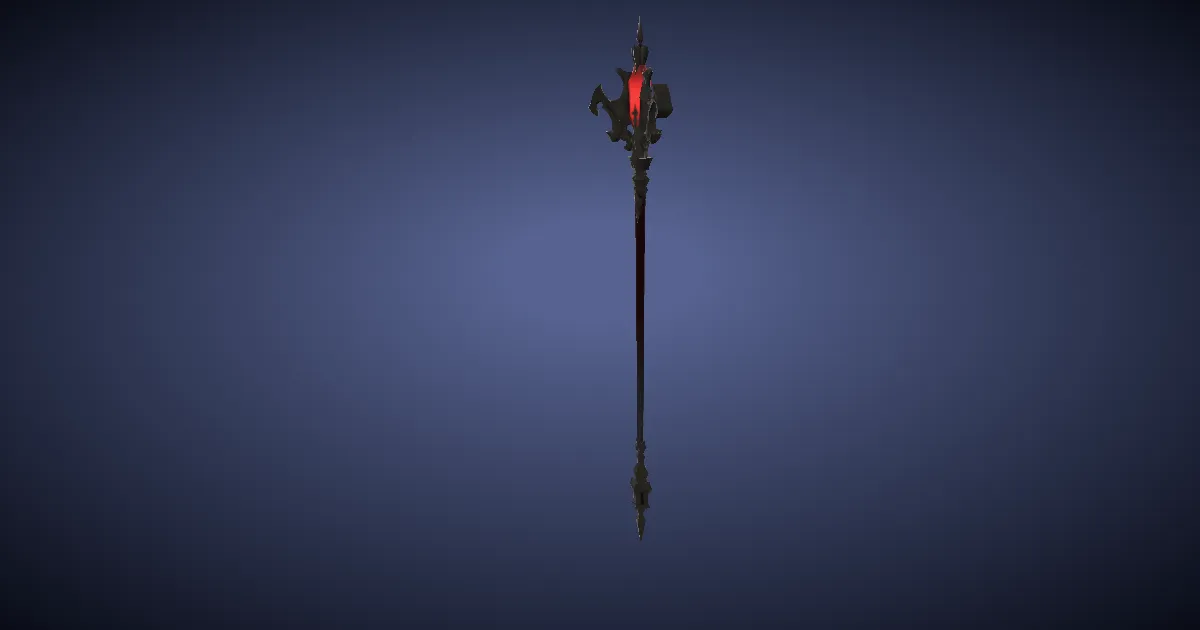 Rendu 3D de Canne en zelkova