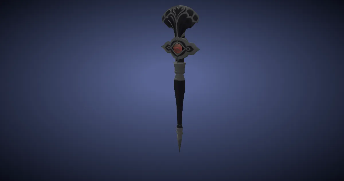 Silver Scepter - 3D render