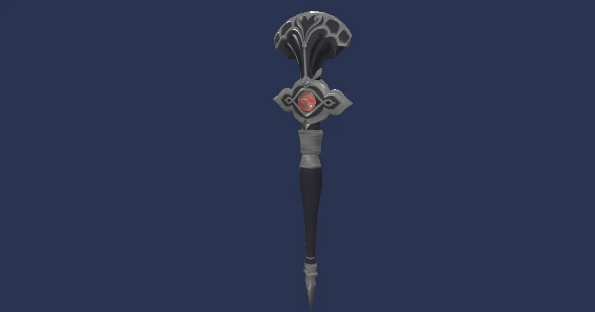 Silver Scepter - 3D render