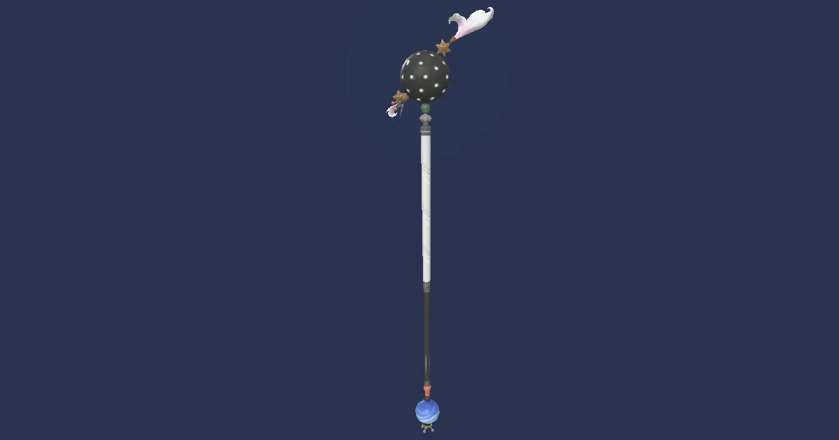 Hardsilver Staff - 3D render