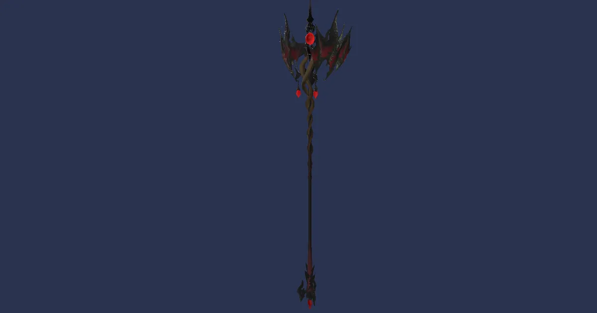 Augmented Silvergrace Rod - 3D render