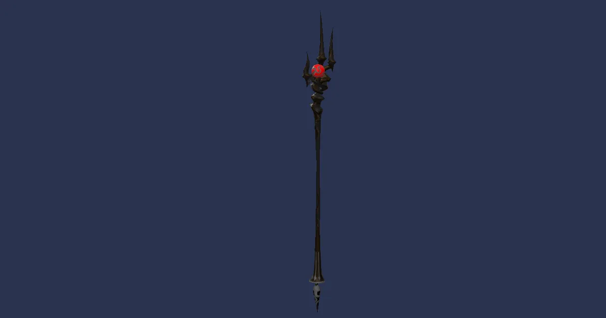 3D-Ansicht von Weißeichen-Stab