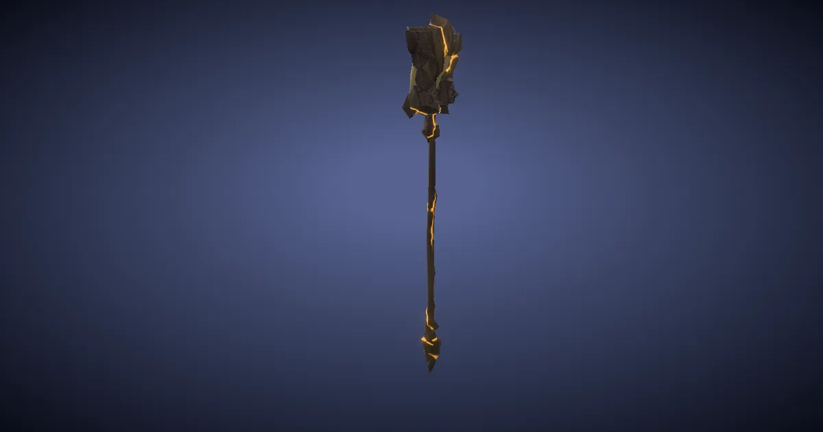 Staff of Crags - 3D render