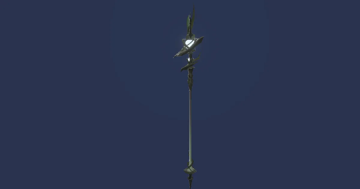 Rendu 3D de Sceptre en plomb-étain
