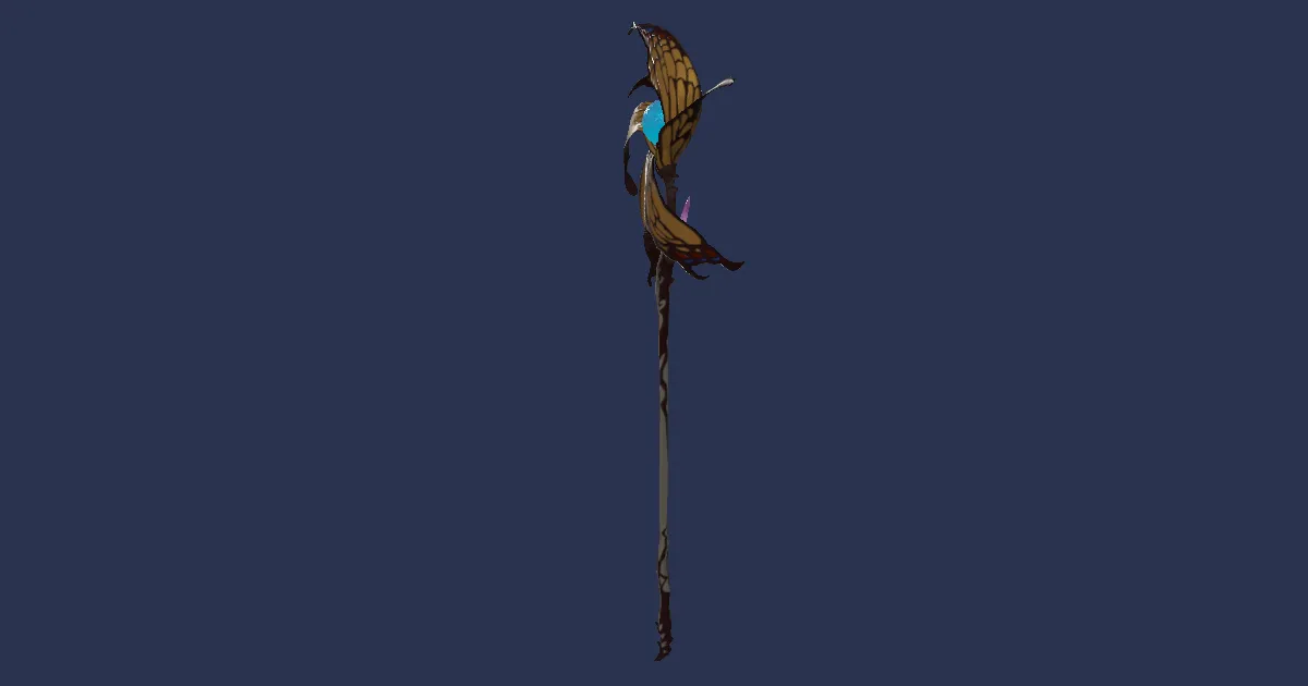 3D-Ansicht von Titania-Stab