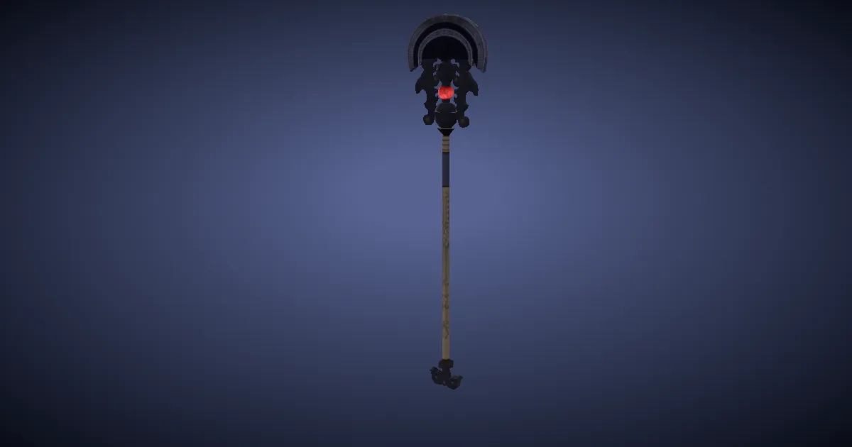 Dark Mahogany Rod - 3D render