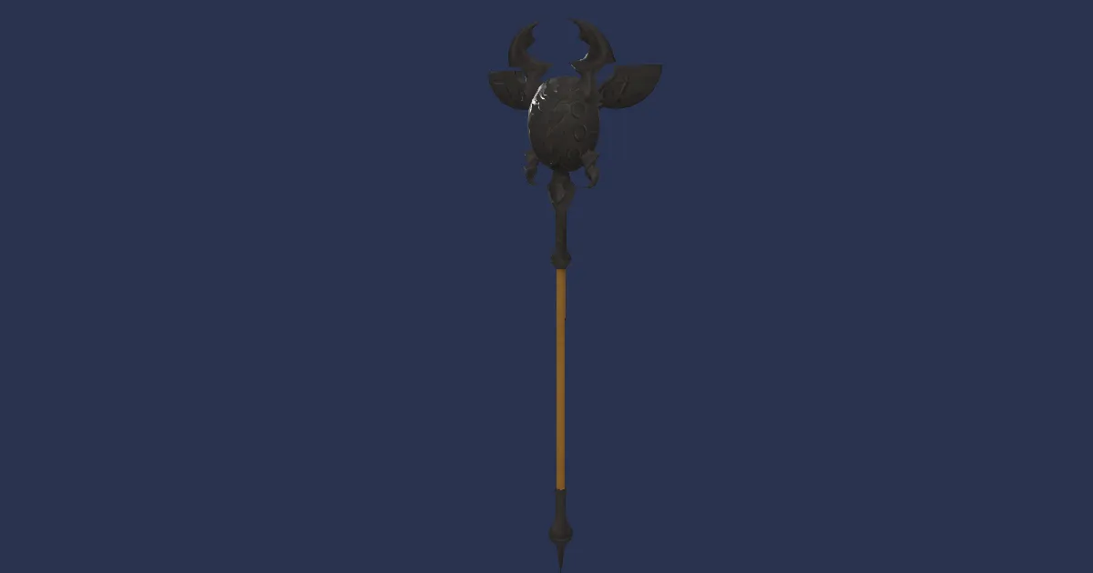 Obsidian Longpole - 3D render