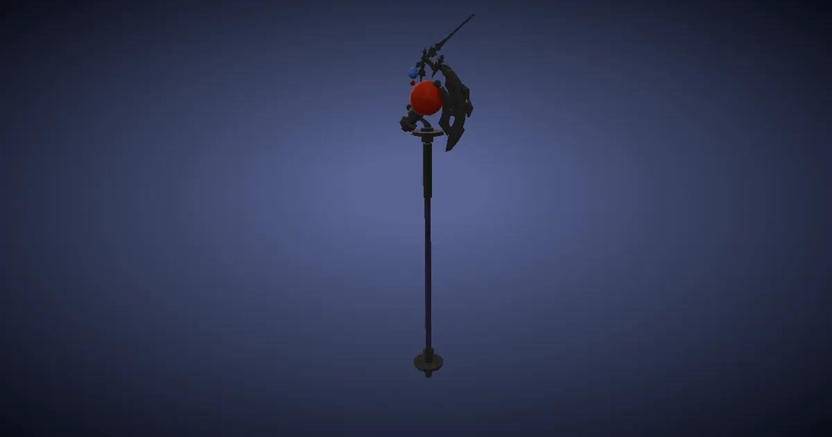 Rendu 3D de Perche en cupronickel
