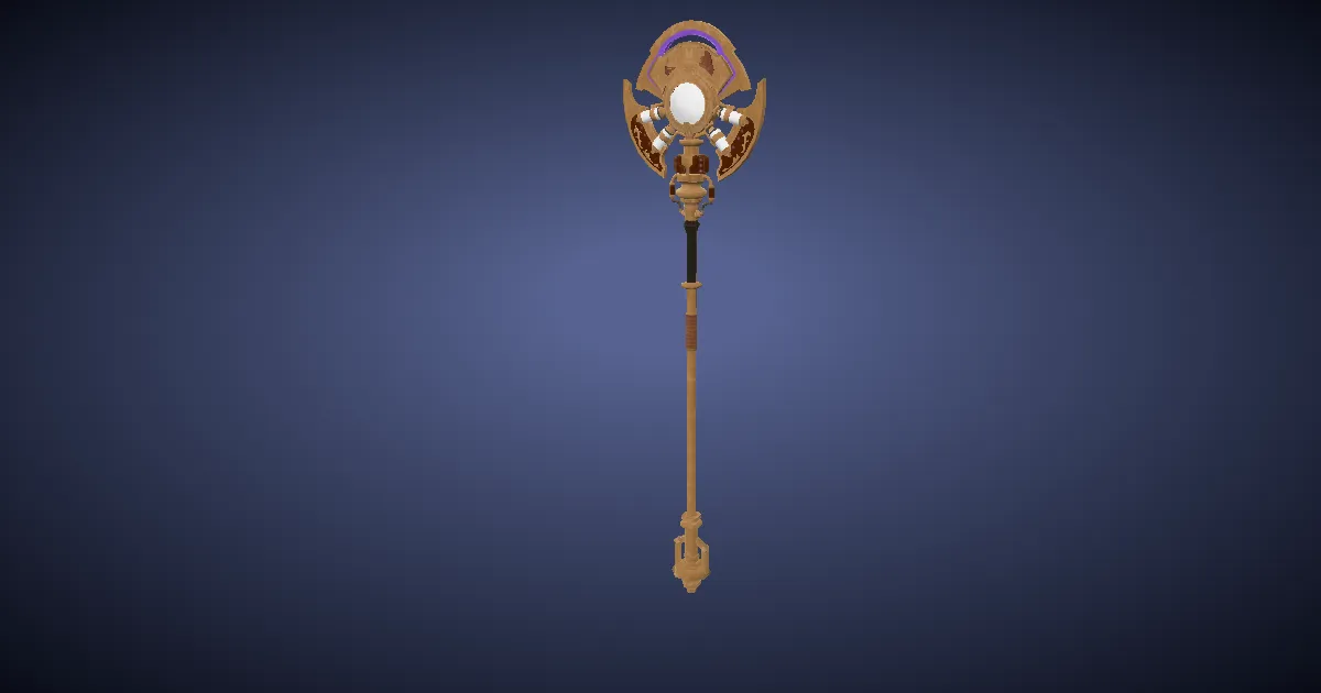 Rendu 3D de Bâton en laiton royal