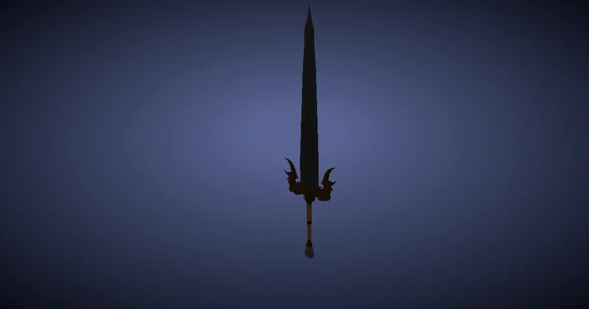 Rendu 3D de Claymore en titane