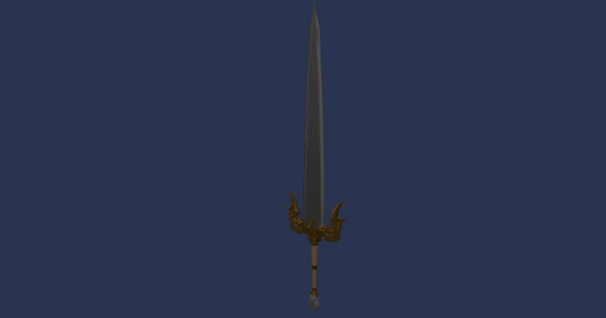 Titanium Claymore - 3D render