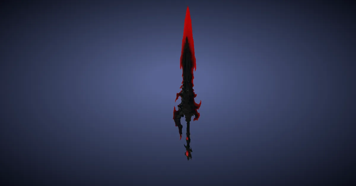 Augmented Nightsteel Greatsword - 3D render
