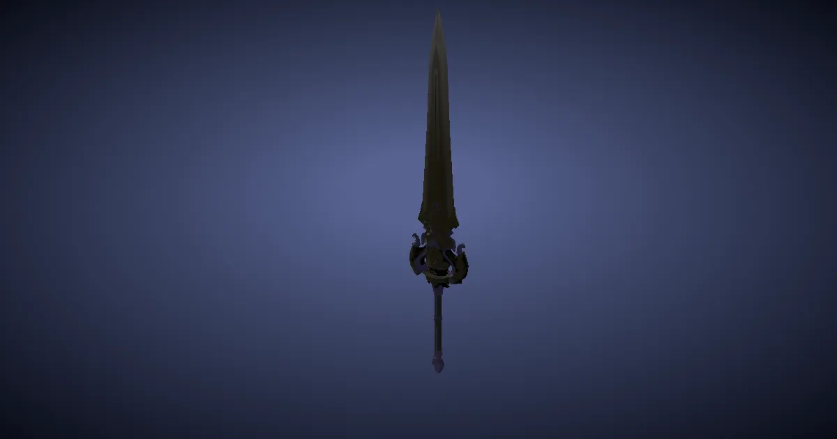 Rendu 3D de Grande épée en manganèse