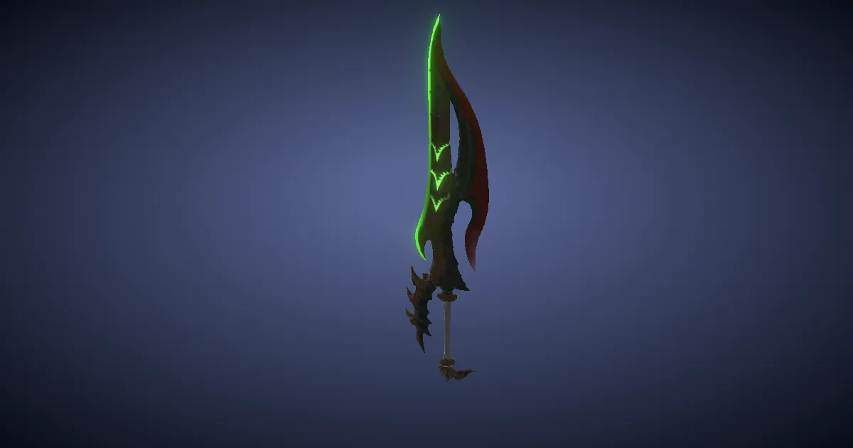Rendu 3D de Grande épée de Shinryu
