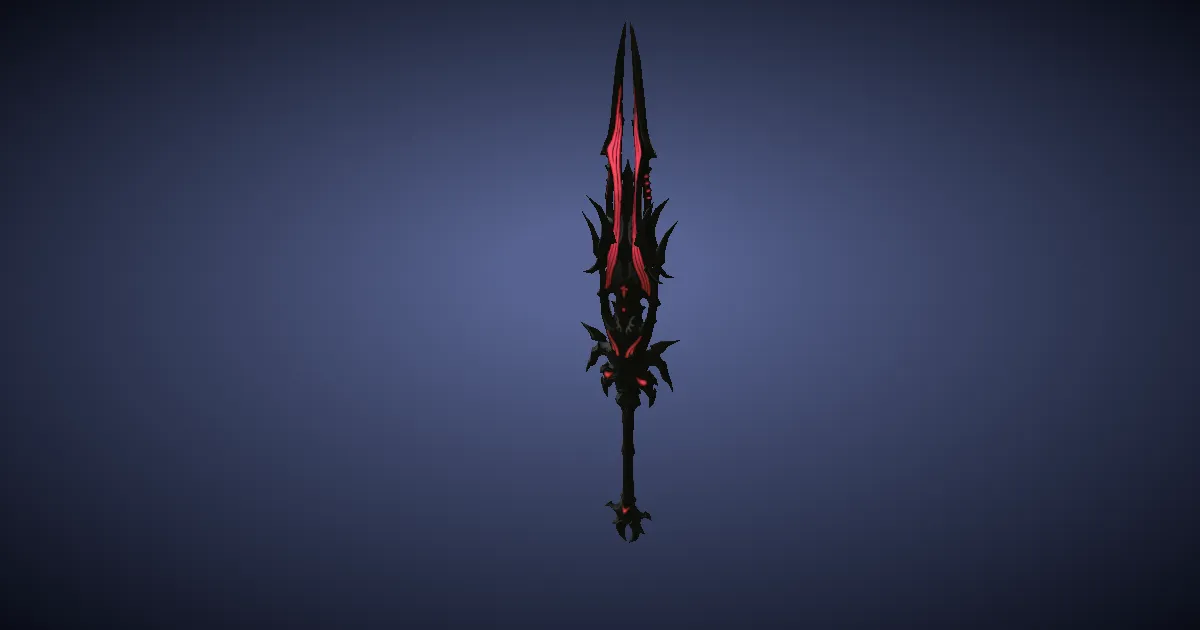 Titanium Gold Greatsword - 3D render