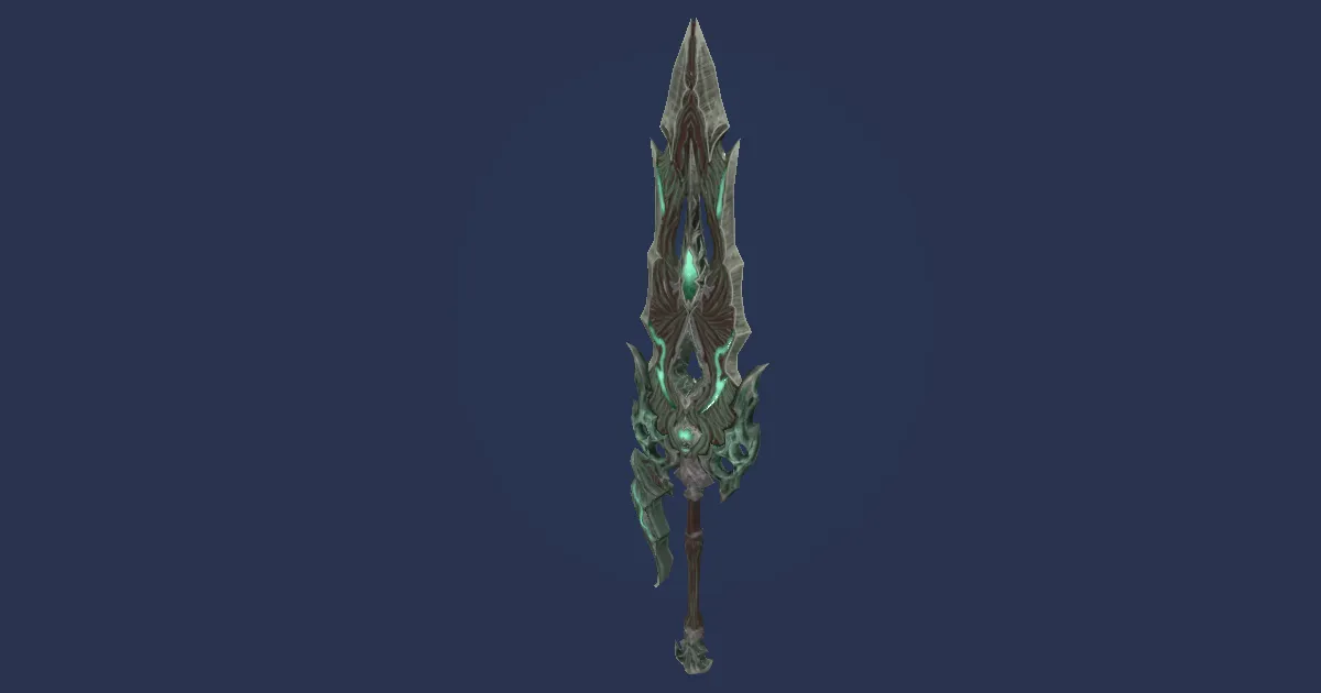 Emerald Greatsword - 3D render