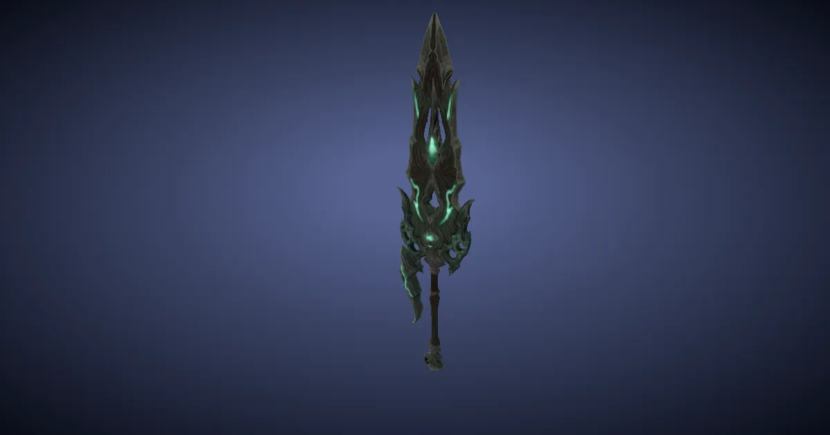 Emerald Greatsword - 3D render