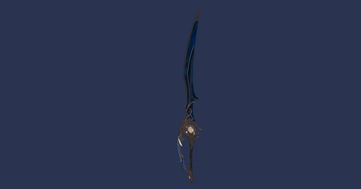 Rendu 3D de Faussar à plumes bleues