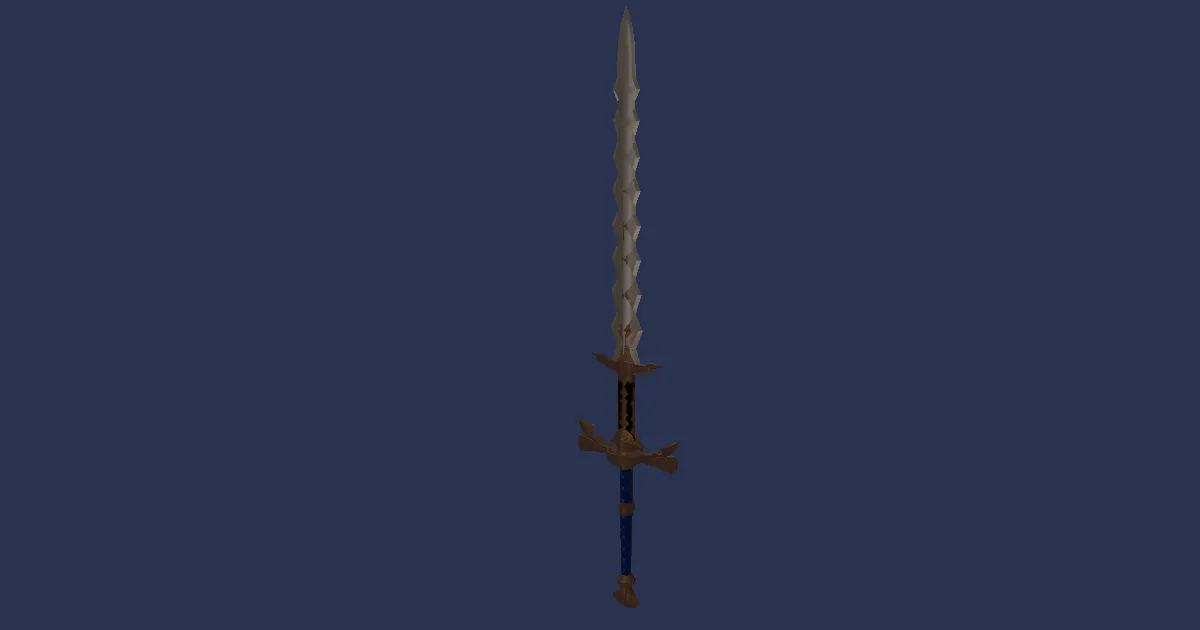 Adamantite Zweihander - 3D render