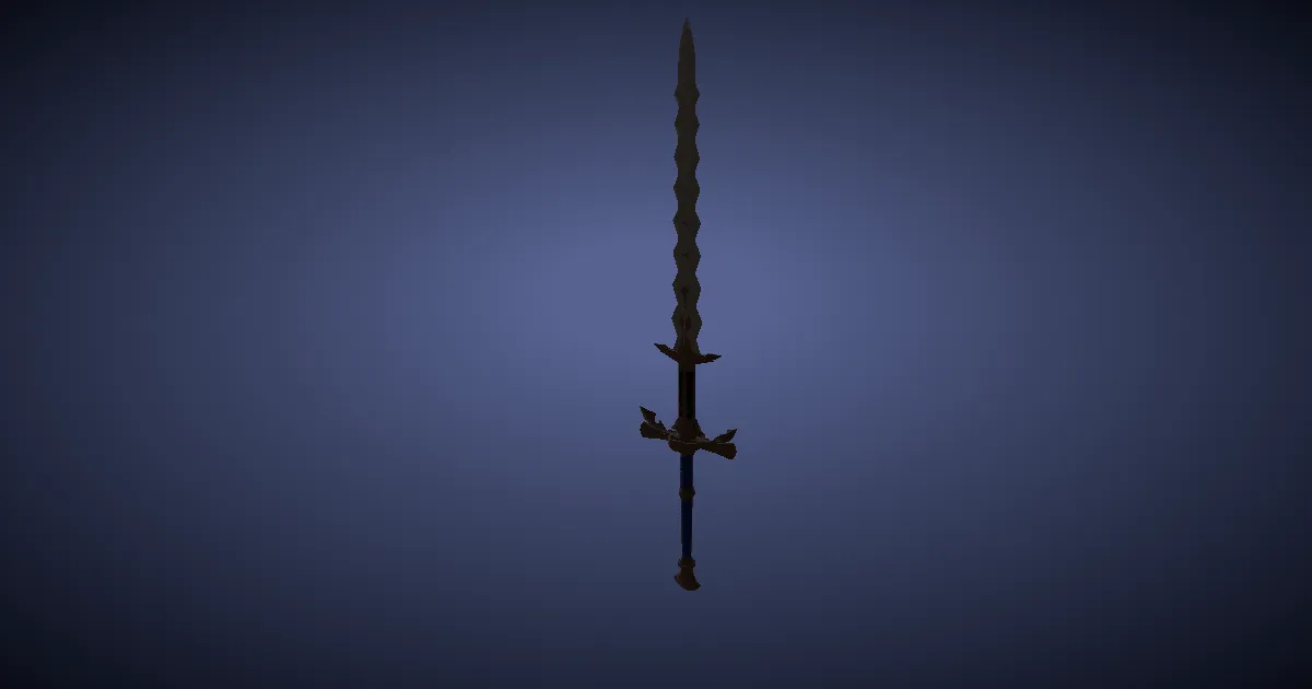 Adamantite Zweihander - 3D render