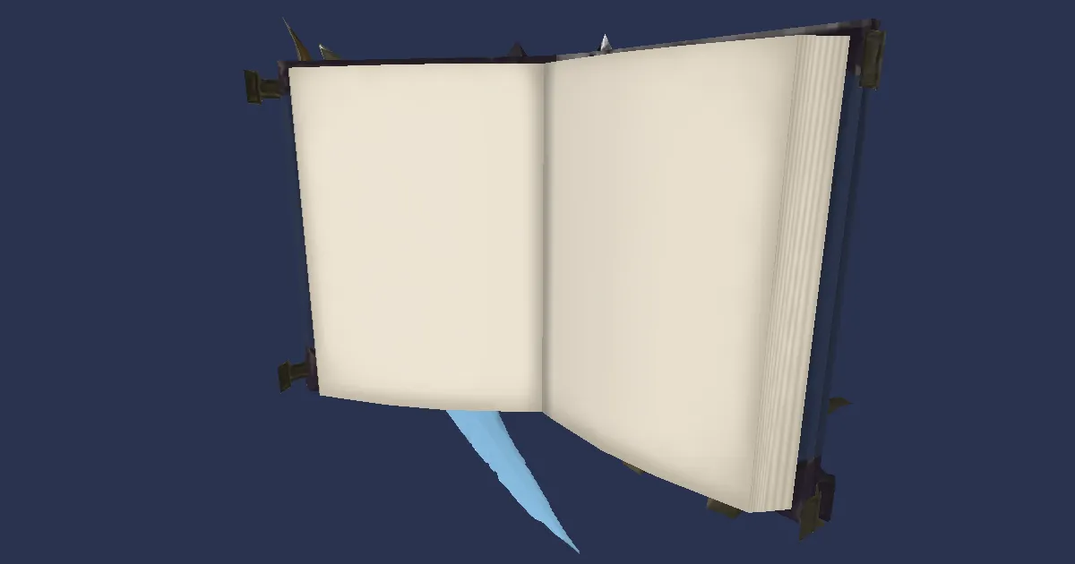 Rendu 3D de Grimoire en cuir de tigre