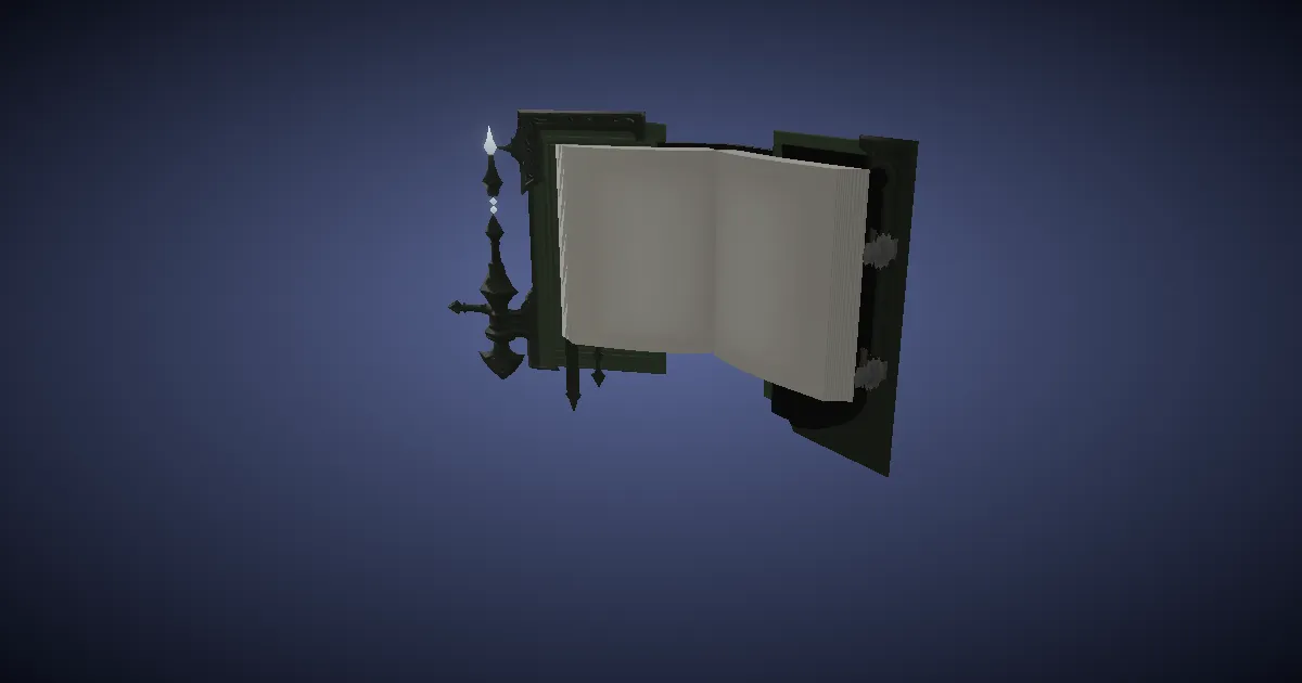 Rendu 3D de Grimoire en cuir de poulet des montagnes