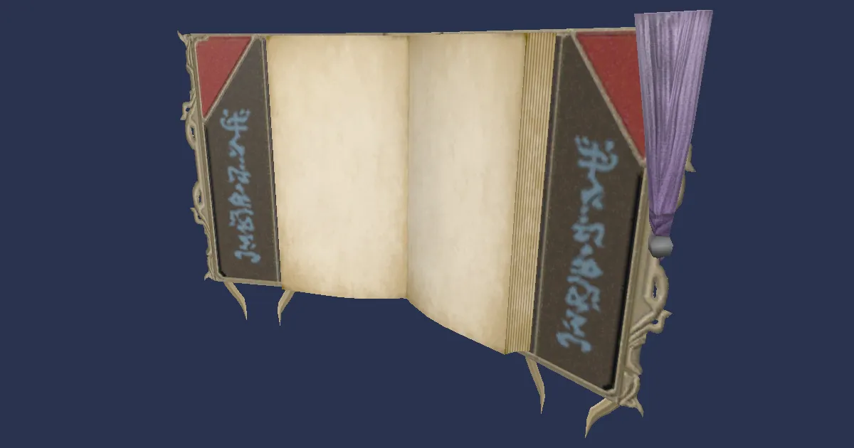 3D-Ansicht von Seiryu-Grimoire