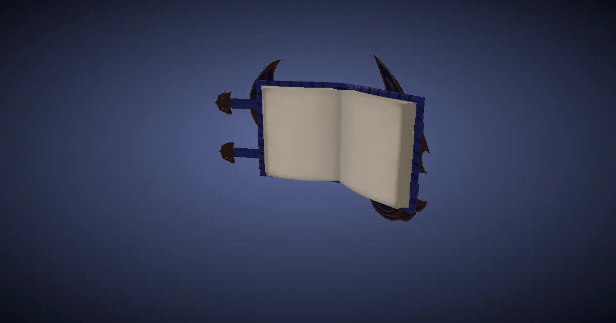 Engraved Hard Leather Grimoire - 3D render