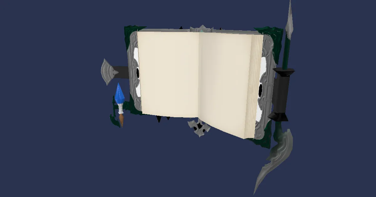 3D-Ansicht von Gazellenleder-Kodex