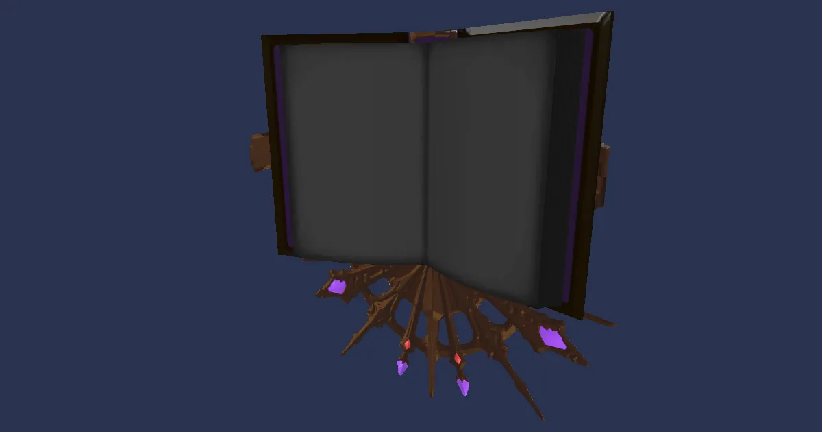 3D-Ansicht von Maridenleder-Grimoire