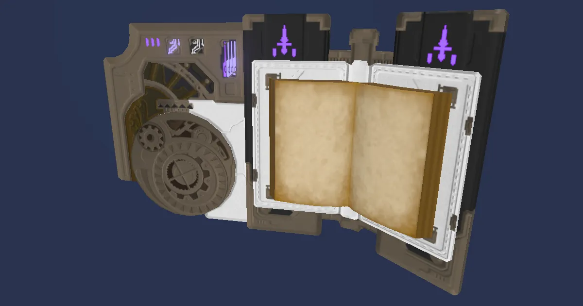 3D-Ansicht von Saigaleder-Grimoire