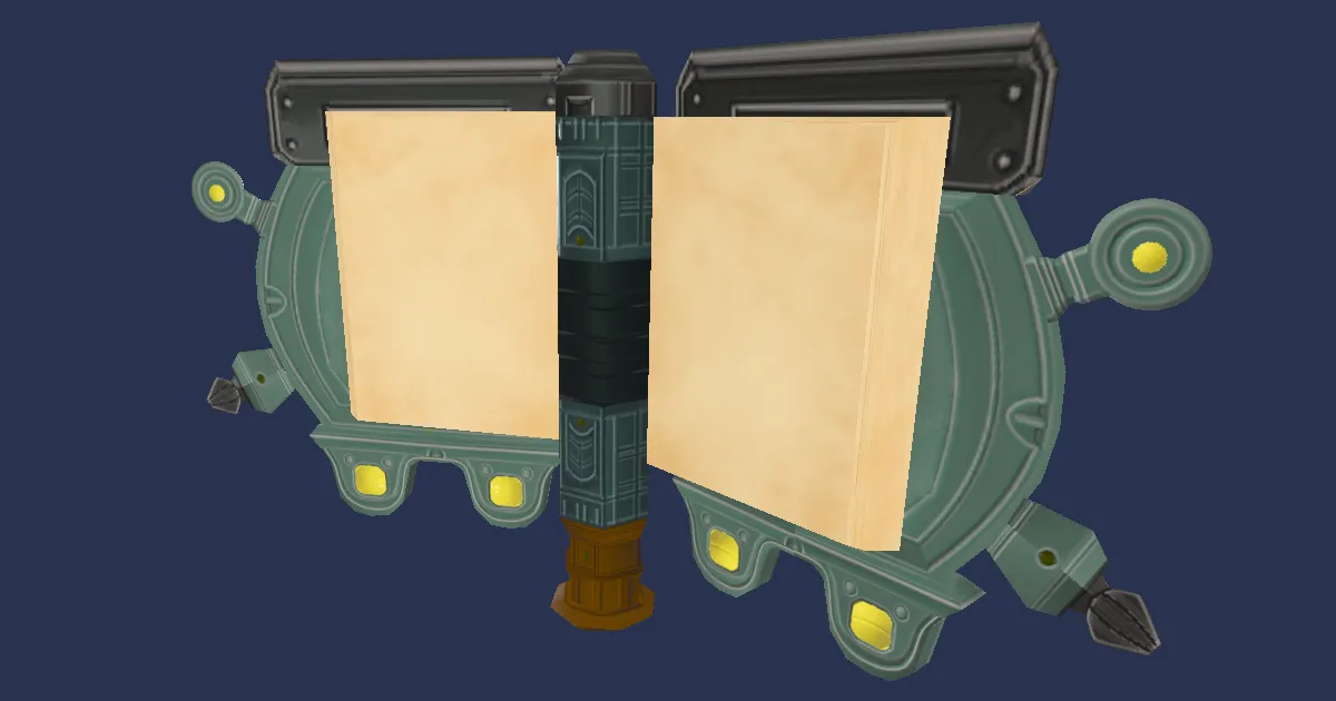 Rendu 3D de Grimoire nain en mithril noble