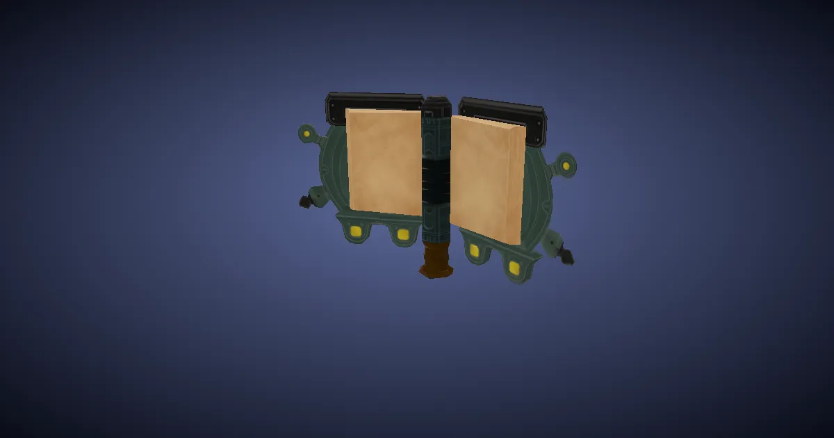 Rendu 3D de Grimoire nain en mithril noble